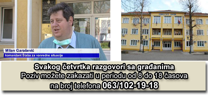 Otvorena telefonska linija za razgovor sa predsednikom opštine Kovačica