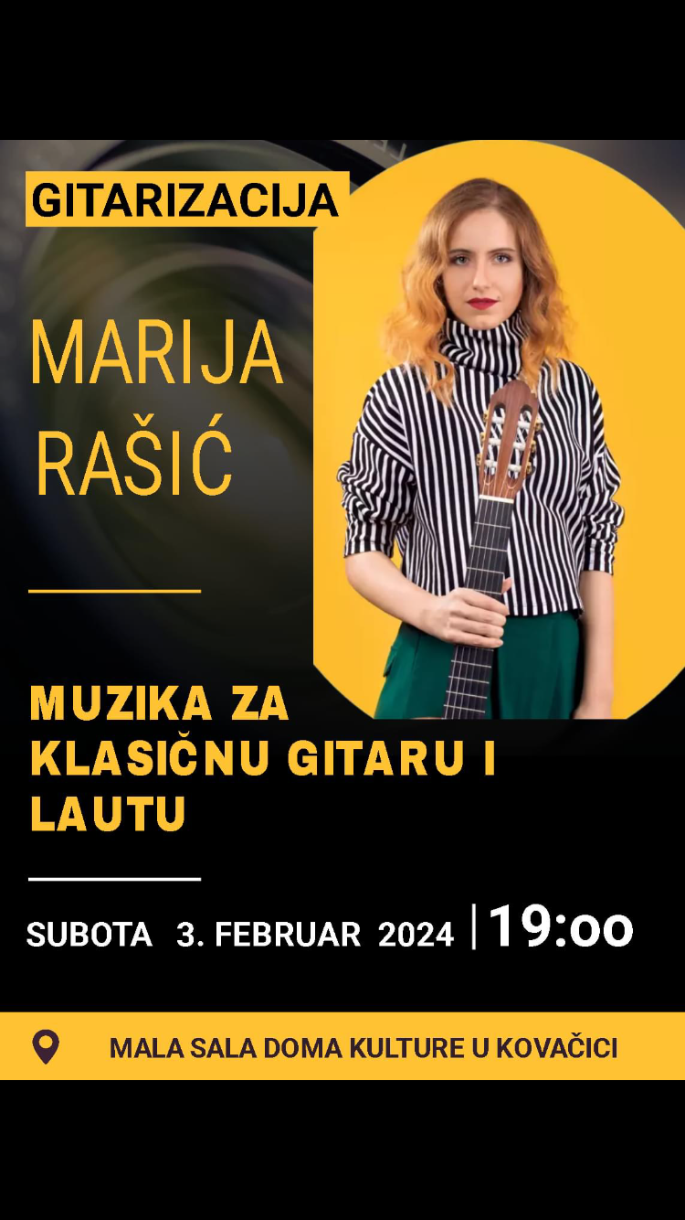 Marija Rašić nastupa u Kovačici