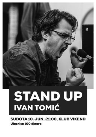 Ivan Tomić i veče stand up komedije 10. juna u Kovačici